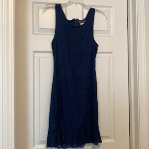 LIKE NEW TRIXXI NAVY BLUE DRESS!! lace bottom
